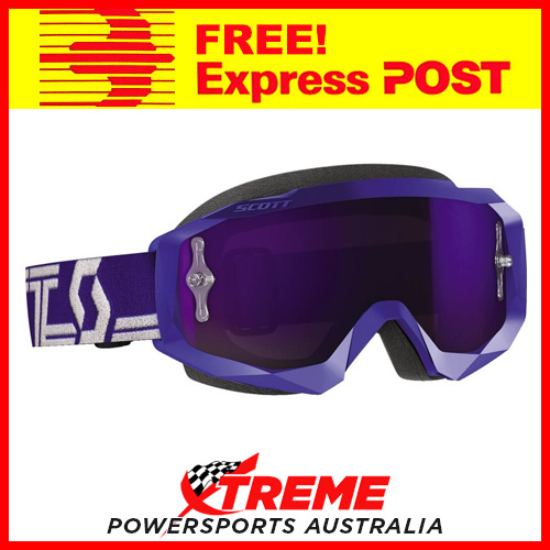 Scott Purple/Pink Hustle X MX Goggles With Clear Lens Motocross Dirt Bike