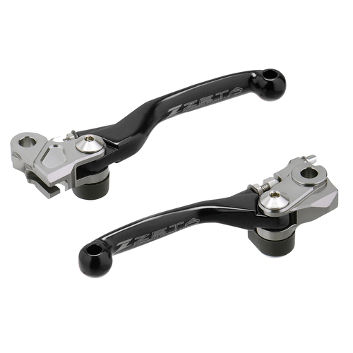 Zeta Honda CRF450R 2007-2018 Black Pivot Brake Clutch Lever Set FP ZE44-0101