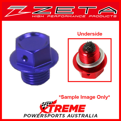 Blue Magnetic Drain Bolt M10X15-P1.25 Yamaha YZ125X 2017-2018, Zeta ZE58-1222