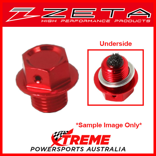 Red Magnetic Drain Bolt M12X10-P1.25 For Suzuki V-STROM650 2004-2017, Zeta ZE58-1413