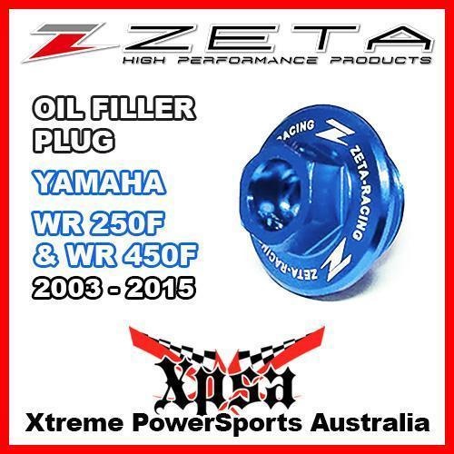 ZETA OIL FILLER PLUG BLUE YAMAHA WR 250F 450F WR250F WR450F 2003-2015 MX GENUINE