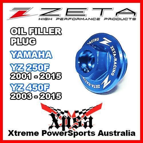 ZETA OIL FILLER PLUG BLUE YAMAHA YZ 250F YZ250F 01-2015 YZ 450F YZ450F 03-2015