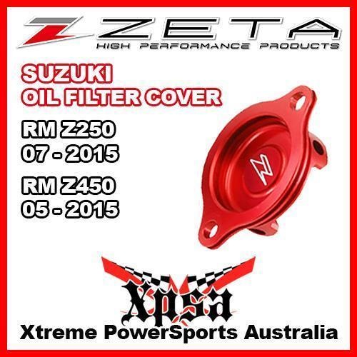 ZETA OIL FILTER COVER RED For Suzuki RMZ 250 RMZ250 07-2015 RMZ450 450 05-2015 MX