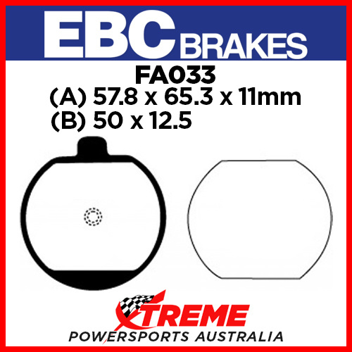 Kawasaki KH 250 B1-B5 77-82 EBC Organic Front Brake Pads FA033