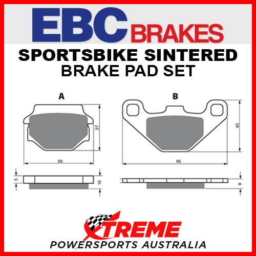 EBC Kawasaki KH100 1983-1989 HH Sintered Front Brake Pad FA067HH