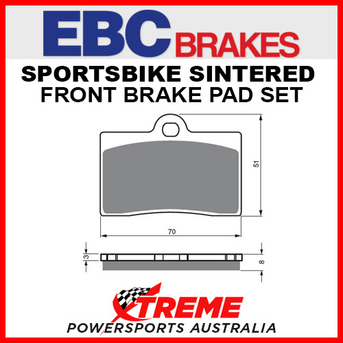 EBC Aprilia RS250 1995-1997 Sportsbike Sintered Front Brake Pads FA095HH