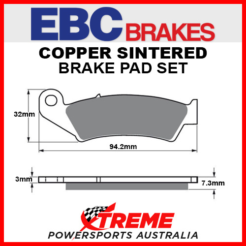 EBC Honda NX250 1988-1990 Sintered Copper Front Brake Pad FA125R