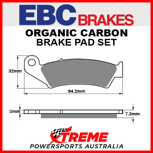 EBC Honda NX250 1988-1990 Organic Carbon Front Brake Pad FA125TT