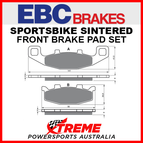 EBC For Suzuki GSX250F Across 1990-2000 Sportsbike Sintered Front Brake Pad FA129HH