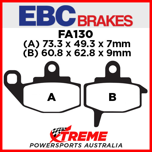 Kawasaki KX 500 C1/D1 87-88 EBC Organic Carbon Front Brake Pads, FA130V