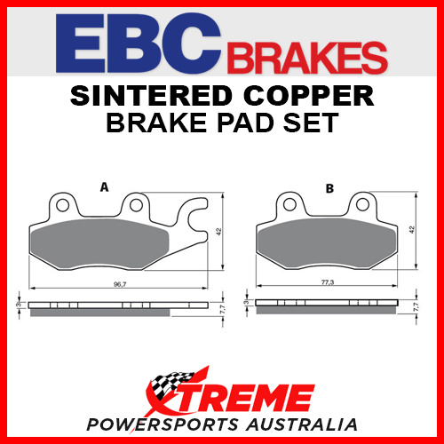 EBC CF-Moto U550 2015-2017 Sintered Copper Front Right Brake pad FA165R