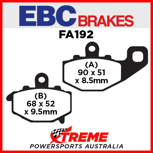 Kawasaki ZRX 400 95-01 EBC Organic Rear Brake Pads, FA192