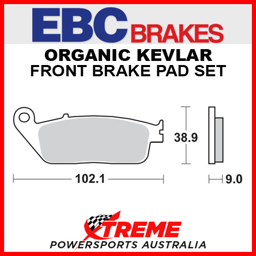 EBC Honda VT750S Shadow 2007-2009 Organic Front Brake Pad FA226