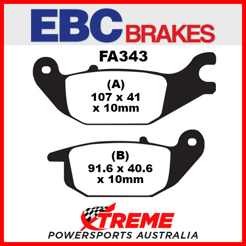 Honda CBR 125 04-06 EBC Organic Rear Brake Pads, FA343