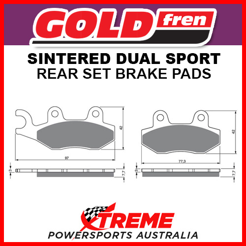 Goldfren Can-Am Commander 1000 12-13 Sintered Dual Sport Right Front Brake Pad GF002-S3