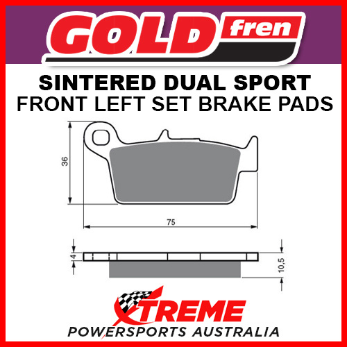 Goldfren Kawasaki KLF400 Bayou 1993-1999 Sintered Dual Sport Front Left Brake Pad GF003-S3