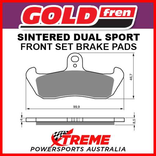 Goldfren Husqvarna CR250 1987-1990 Sintered Dual Sport Front Brake Pad GF006-S3