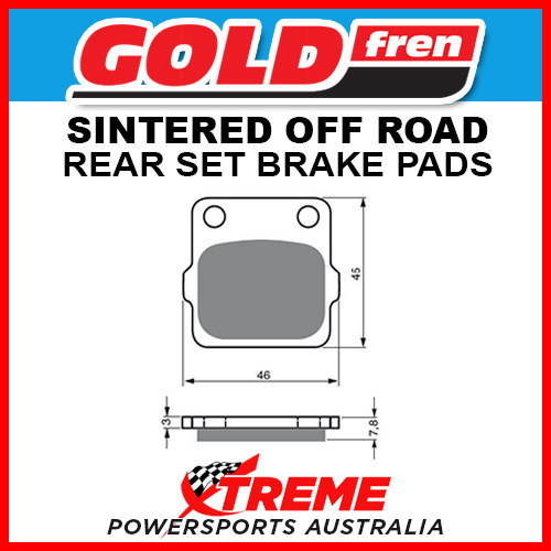 Goldfren Honda ATC200X 86-87 Sintered Off Road Rear Brake Pads GF007K5