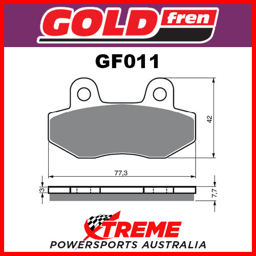 Honda MBX 50 1983-1985 Goldfren Sintered Dual Sport Front Brake Pad GF011S3