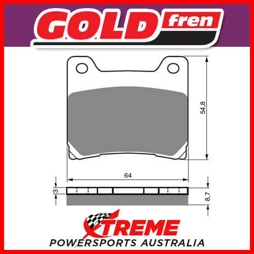 Goldfren Yamaha XV1000 Virago 1986-1997 Sintered Front Brake Pad GF015-S3