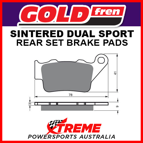 Goldfren BMW S1000 R Naked 2014-2017 Sintered Dual Sport Rear Brake Pads GF023-S3