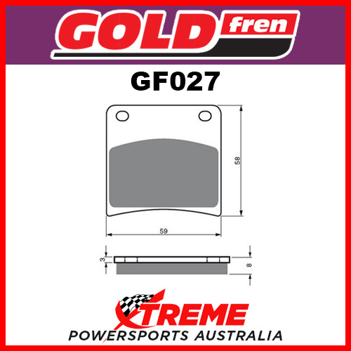 For Suzuki GSX 1100 GM/GN 91-94 Goldfren Sintered Dual Sport Rear Brake Pads GF027S3