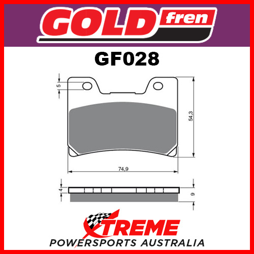 Yamaha TDM 850 96-01 Goldfren Sintered Dual Sport Front Brake Pads GF028S3