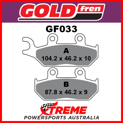 Yamaha XT 600 E 92-03 Goldfren Sintered Off Road Front Brake Pads GF033K5