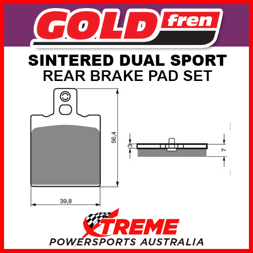 Goldfren Ducati 1000 Monster 2003-2006 Sintered Dual Sport Rear Brake Pad GF038-S3