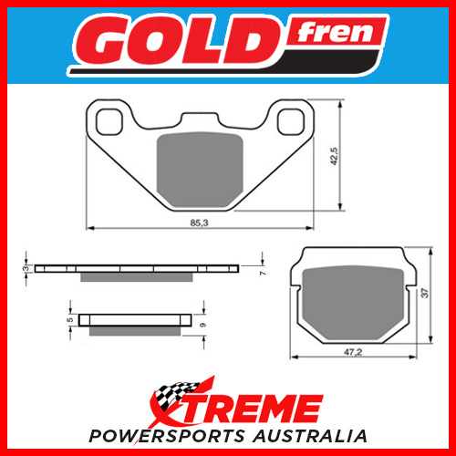 Goldfren Adly TB 50 Thunderbike 2008-2010 Sintered Off Road Front Brake Pad