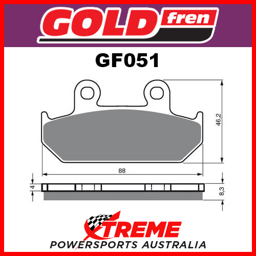 Honda CBR 1000 FH/FJ 87-88 Goldfren Sintered Dual Sport Front Brake Pads GF051S3