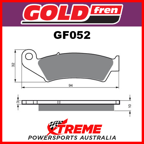 Honda VFR 400 89-92 Goldfren Sintered Dual Sport Rear Brake Pads GF052S3