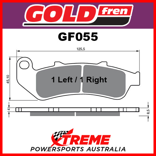 Honda CBR 1000 93-99 Goldfren Sintered Dual Sport Rear Brake Pads GF055S3