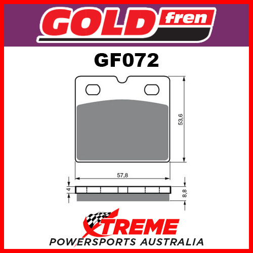 BMW K 75/75-2 09/88-98 Goldfren Sintered Dual Sport Front Brake Pads GF072S3