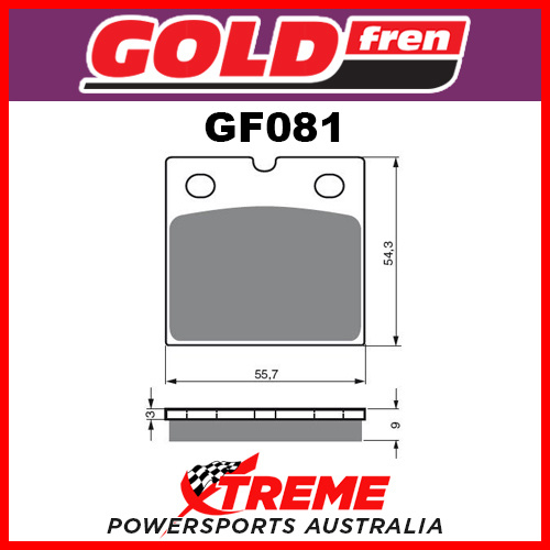 BMW K 75 S 85-09/88 Goldfren Sintered Dual Sport Front Brake Pads GF081S3