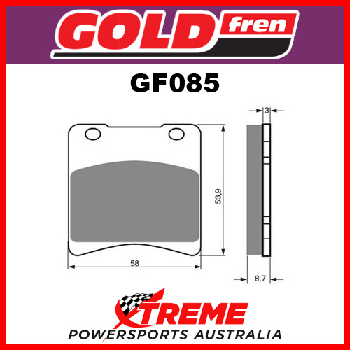 For Suzuki VS 400 95 Onwards Goldfren Sintered Dual Sport Front Brake Pads GF085S3