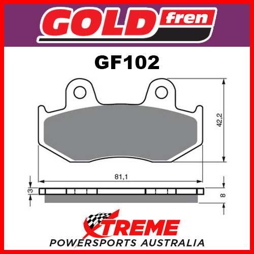 Honda CH 250 1985-1986 Goldfren Sintered Dual Sport Front Brake Pad GF102S3