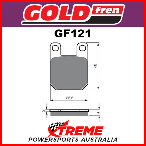 Beta RR Motard Alu 50 04-08 Goldfren Sintered Dual Sport Rear Brake Pad GF121S3