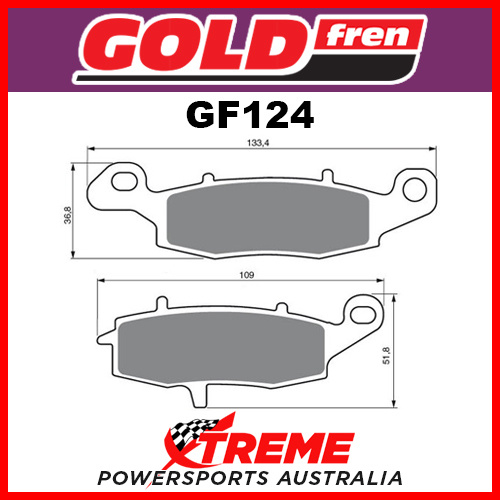 Kawasaki VN 1600 Classic Tourer 05-08 Rear Sinter Dual Sport Brake Pads GF124S3