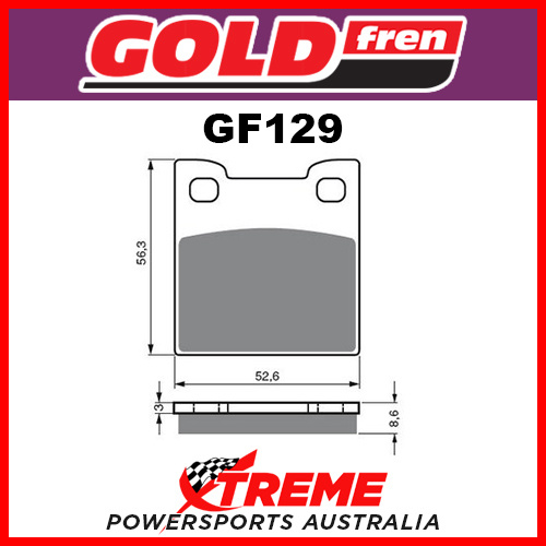 For Suzuki RF 900 94-95 Goldfren Rear Sintered Dual Sport Brake Pads GF129S3