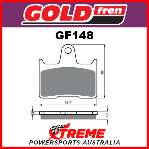 HD XL 883 L 14-17 Goldfren Sintered Dual Sport Rear Brake Pads GF148S3