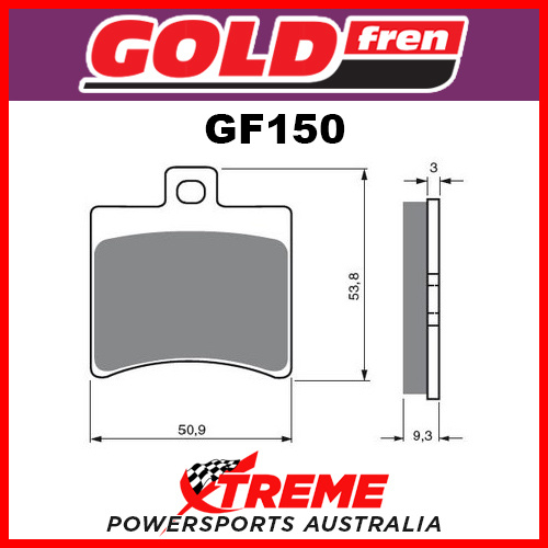 Husqvarna GD 250 N 13-14 Goldfren Sintered Dual Sport Rear Brake Pads GF150S3