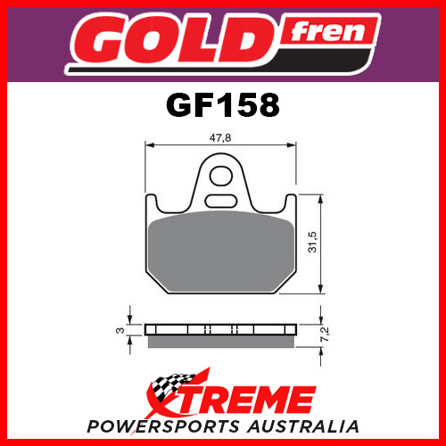 Yamaha TZ 250 89-01 Goldfren Sintered Dual Sport Rear Brake Pads GF158S3