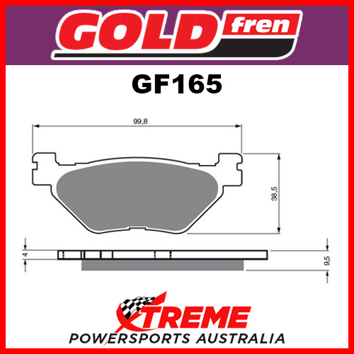 Yamaha TDM 900 02-14 Goldfren Sintered Dual Sport Rear Brake Pads GF165S3