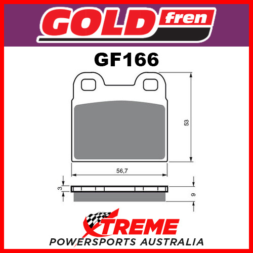 BMW R 45/45 N 78-85 Goldfren Sintered Dual Sport Front Brake Pads GF166S3