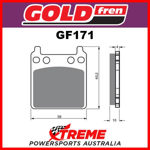 Honda CB 750 F1 76-77 Goldfren Sintered Dual Sport Rear Brake Pads GF171S3