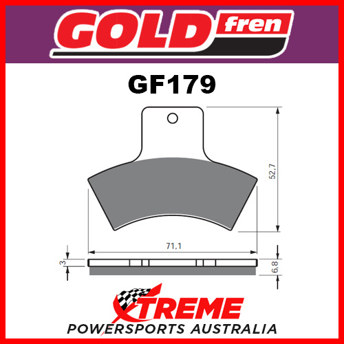 Polaris 250 Trail Blazer 99-00 Goldfren Sintered Off Road Rear Brake Pad GF179K5