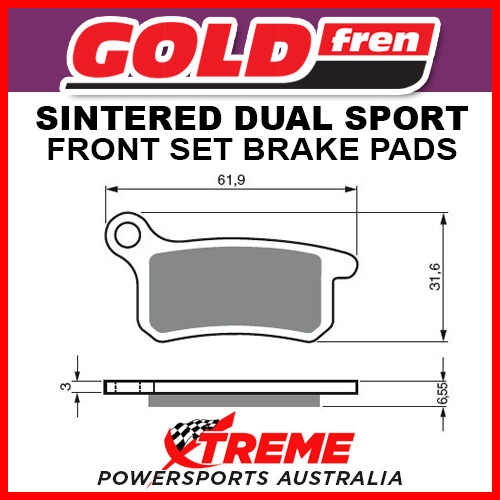 Goldfren KTM 105 SX 2006-2011 Sintered Dual Sport Front Brake Pad GF185S3