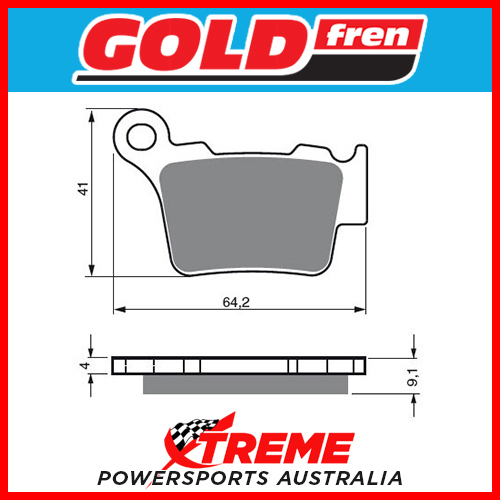 Goldfren Sintered Rear Brake Pad Set for KTM 350 SX-F 2016-2019 2020 2021 2022