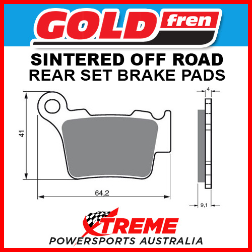 Goldfren Husqvarna FX350 2017 Sintered Off Road Rear Brake Pad GF191K5